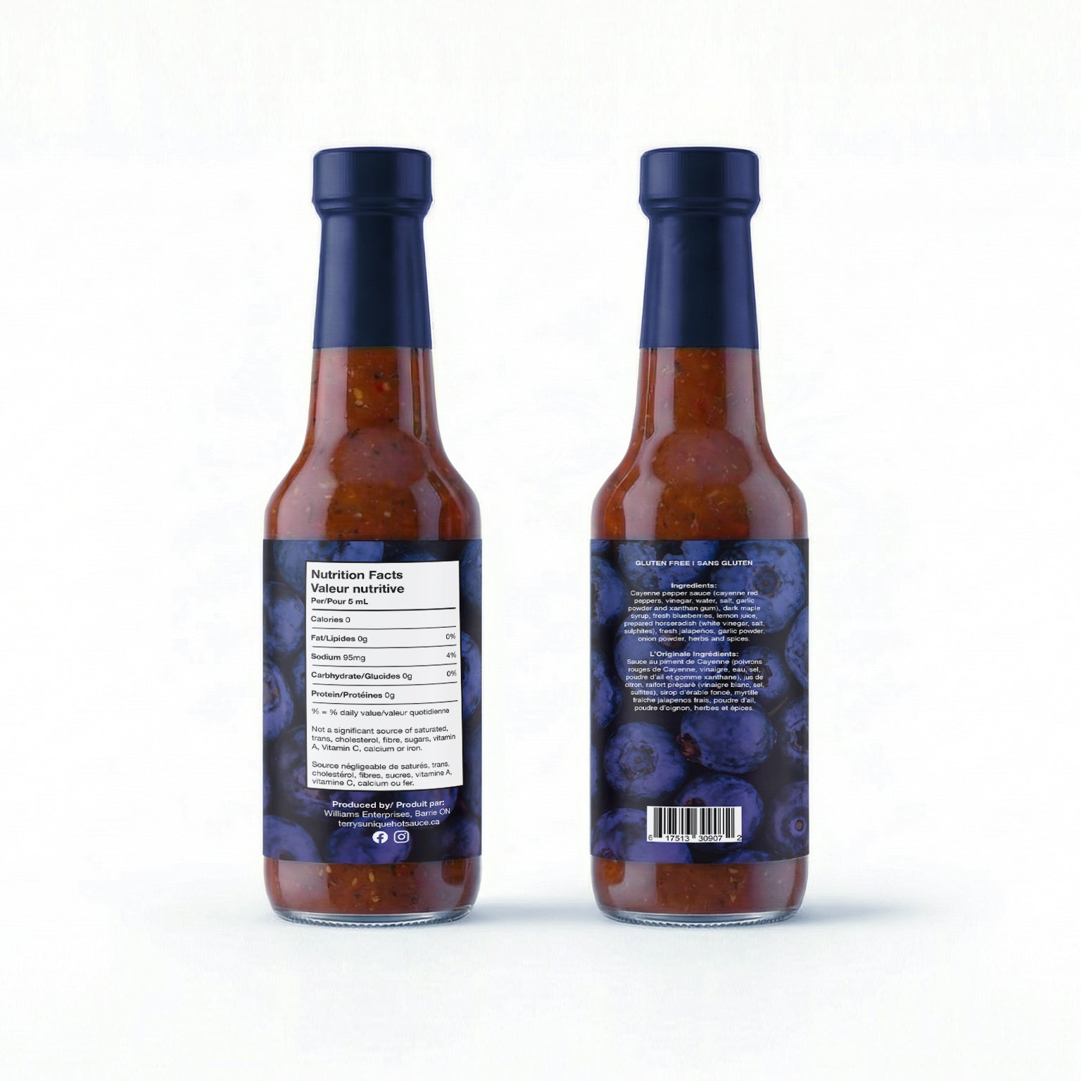 Terry's Blazing Blueberry Unique Hot Sauce (150ml)