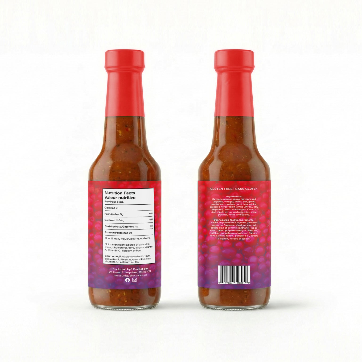 Terry's Festive Cranberry Unique Hot Sauce (150ml)