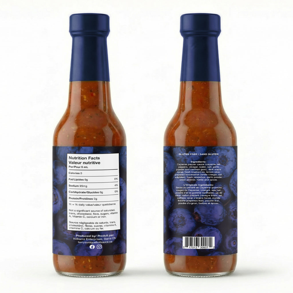 Terry's Blazing Blueberry Unique Hot Sauce (300ml)