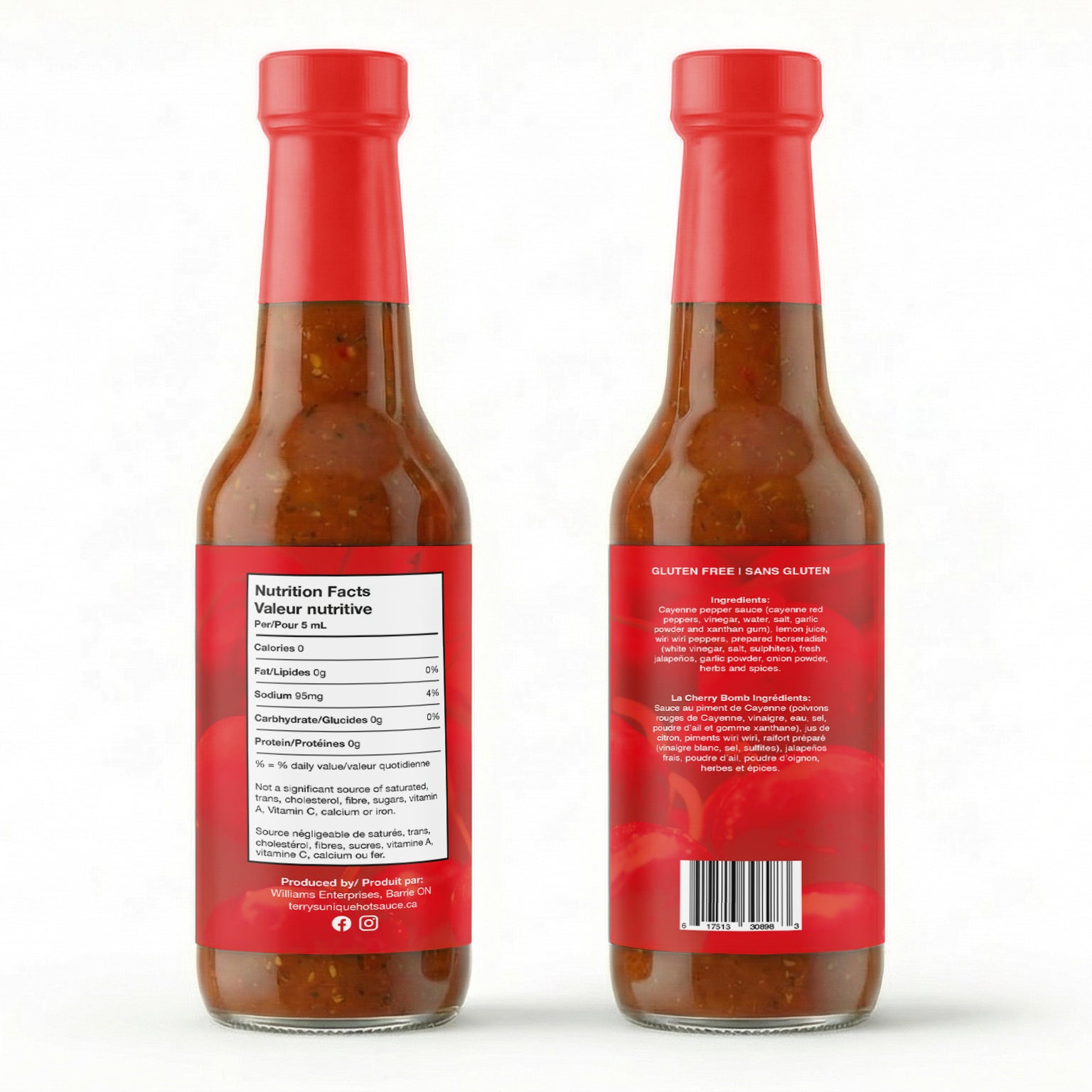 Terry's Cherry Bomb Unique Hot Sauce (300ml)