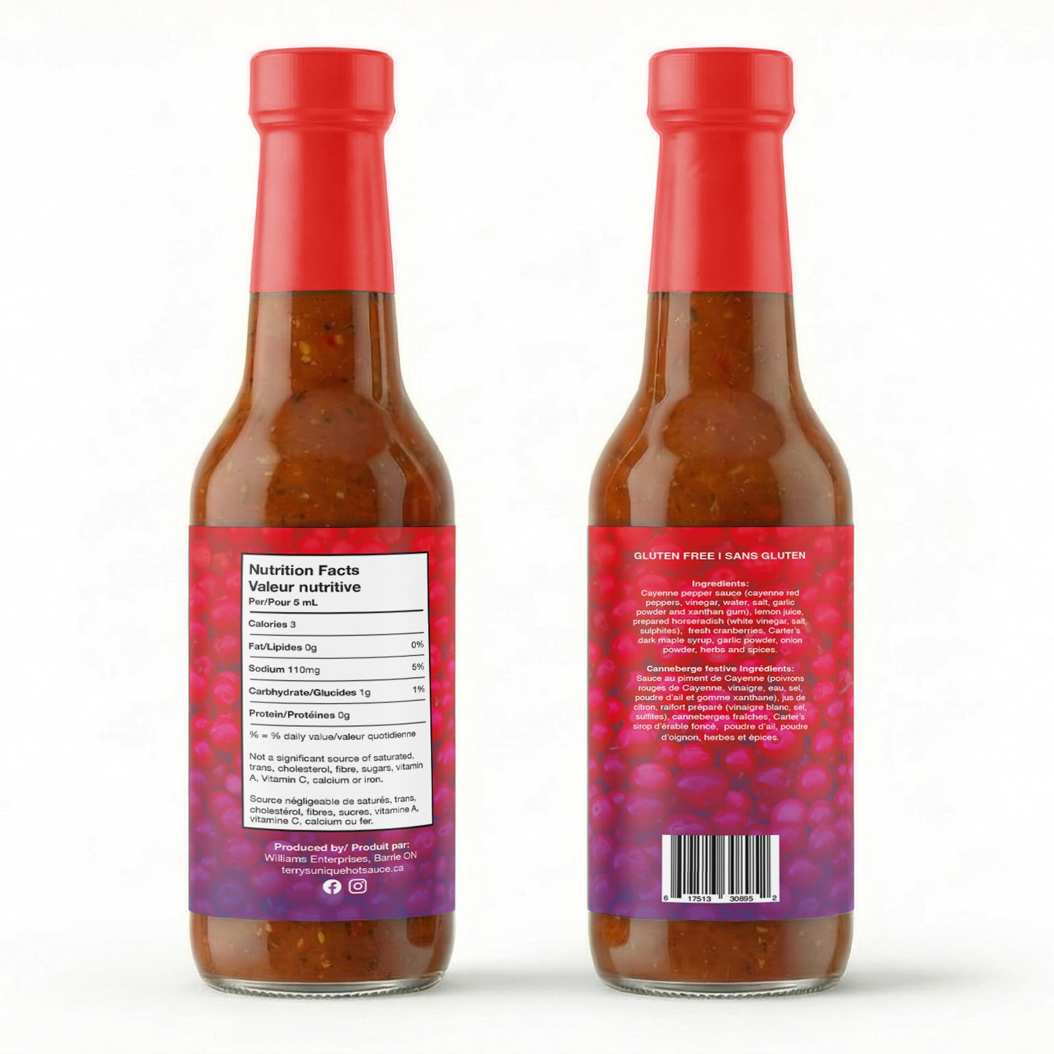 Terry's Festive Cranberry Unique Hot Sauce (300ml)