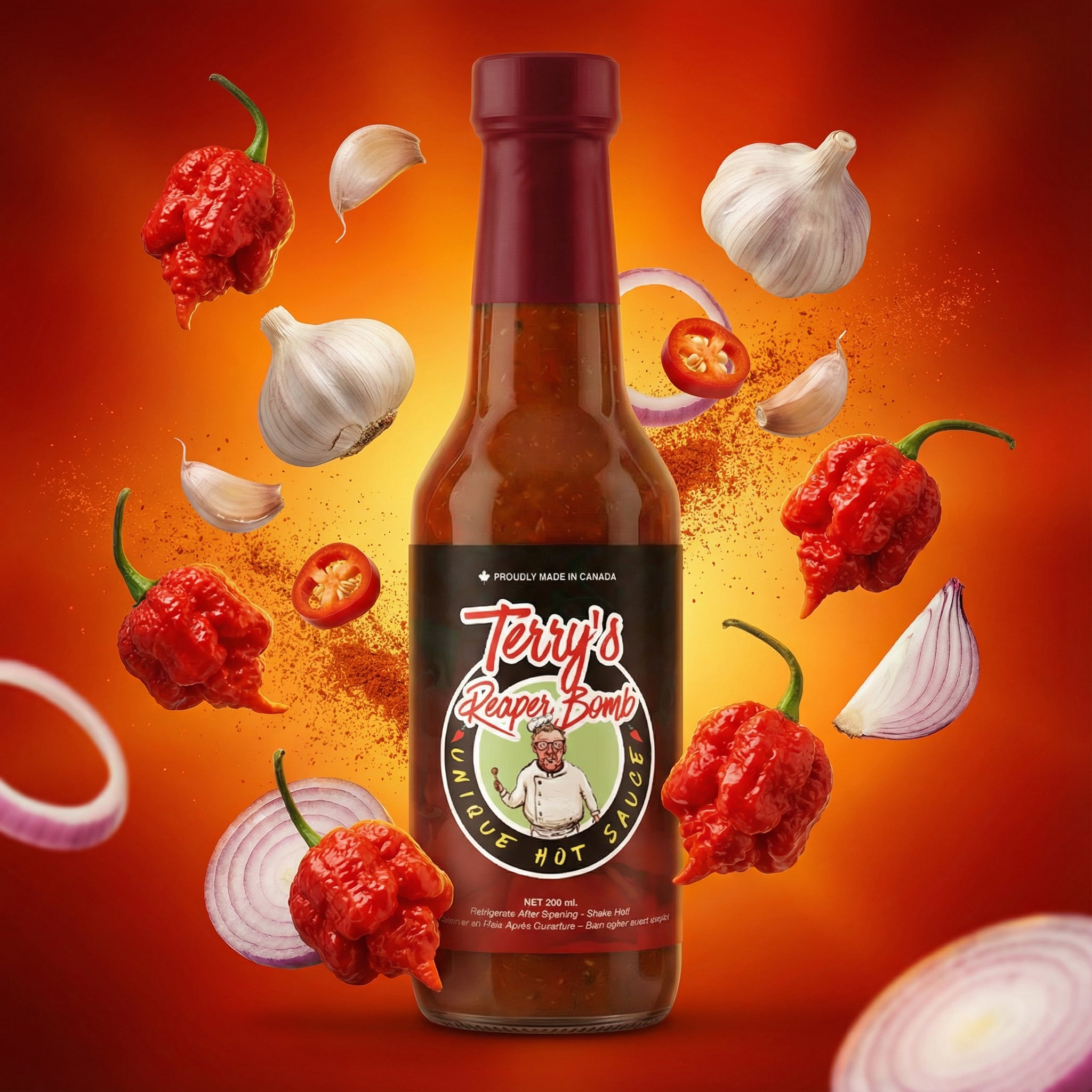 Terry's Reaper Bomb Unique Hot Sauce (300ml)