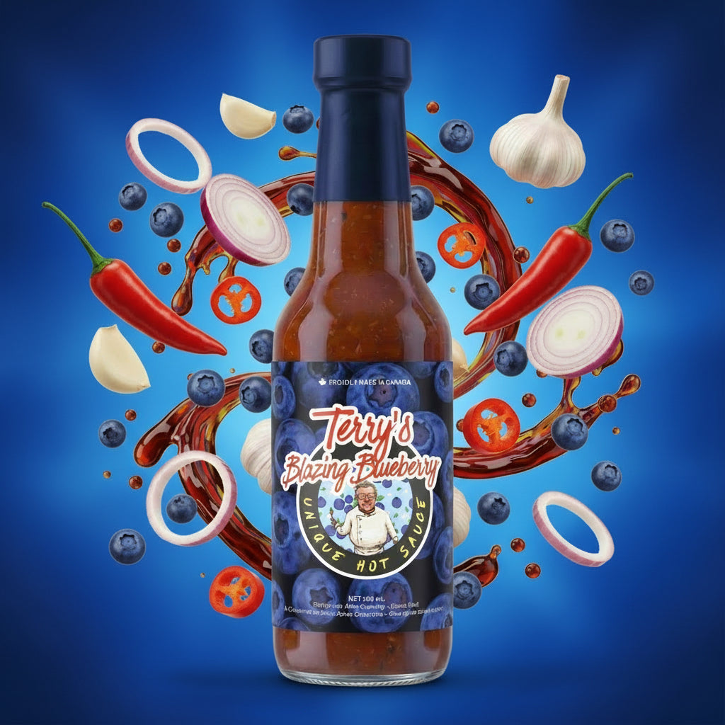 Terry's Blazing Blueberry Unique Hot Sauce (300ml)