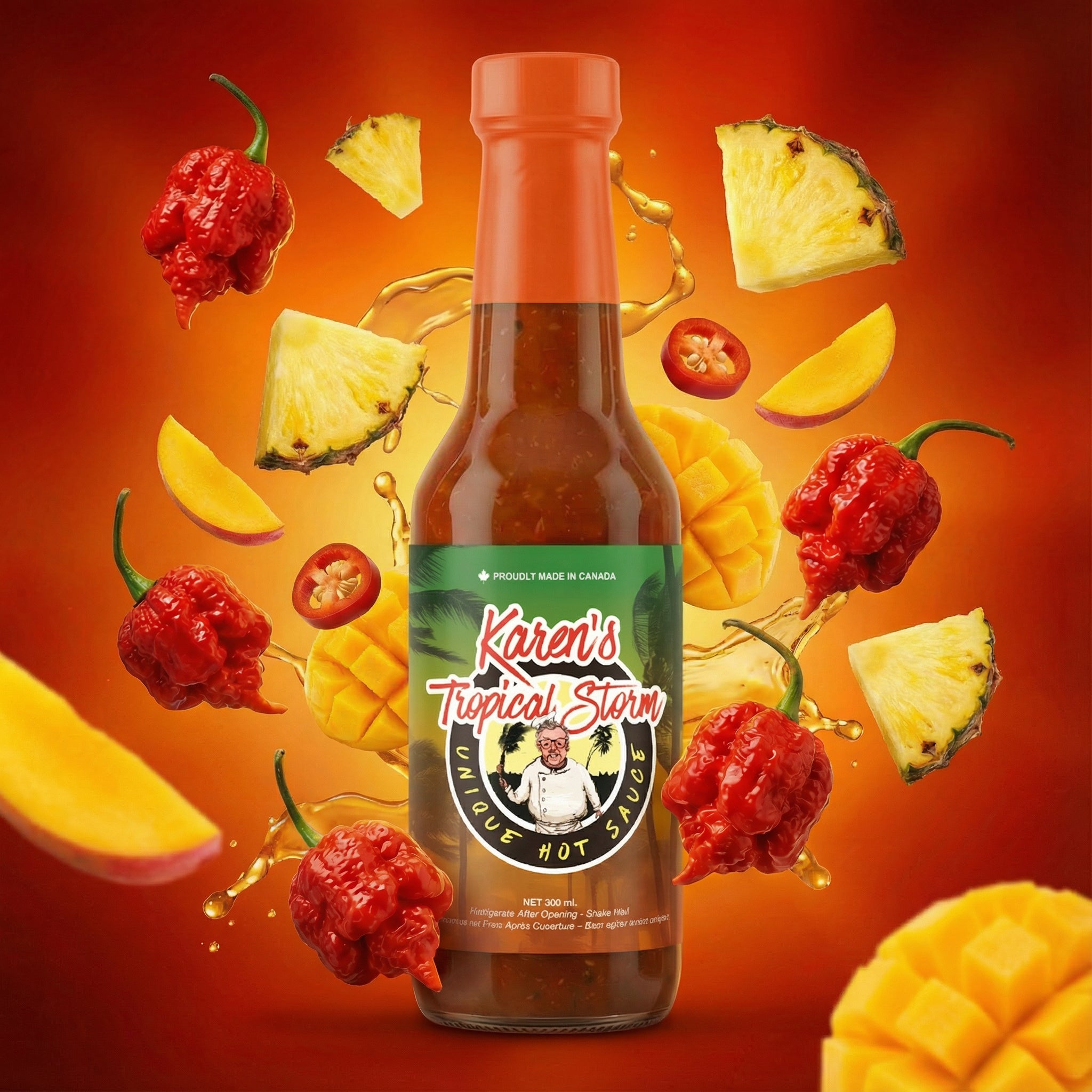 Karen's Tropical Storm Unique Hot Sauce (300ml)